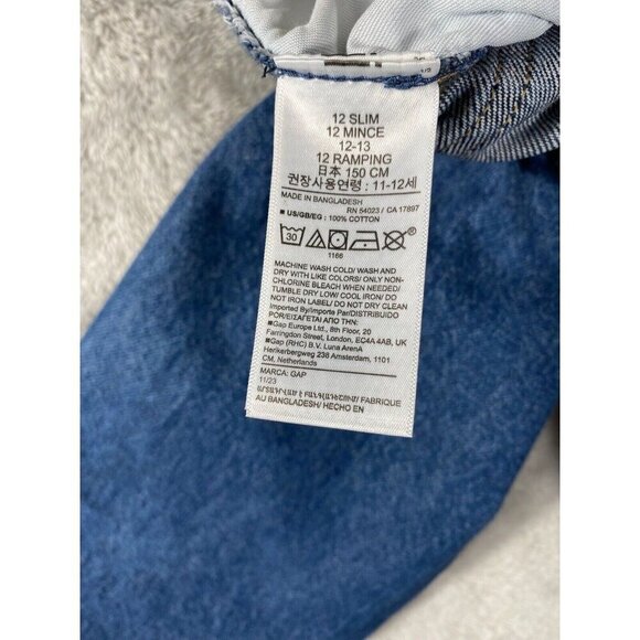 GAP Kids ’90s Original Straight Jeans - Size 12 Slim - Picture 5 of 10